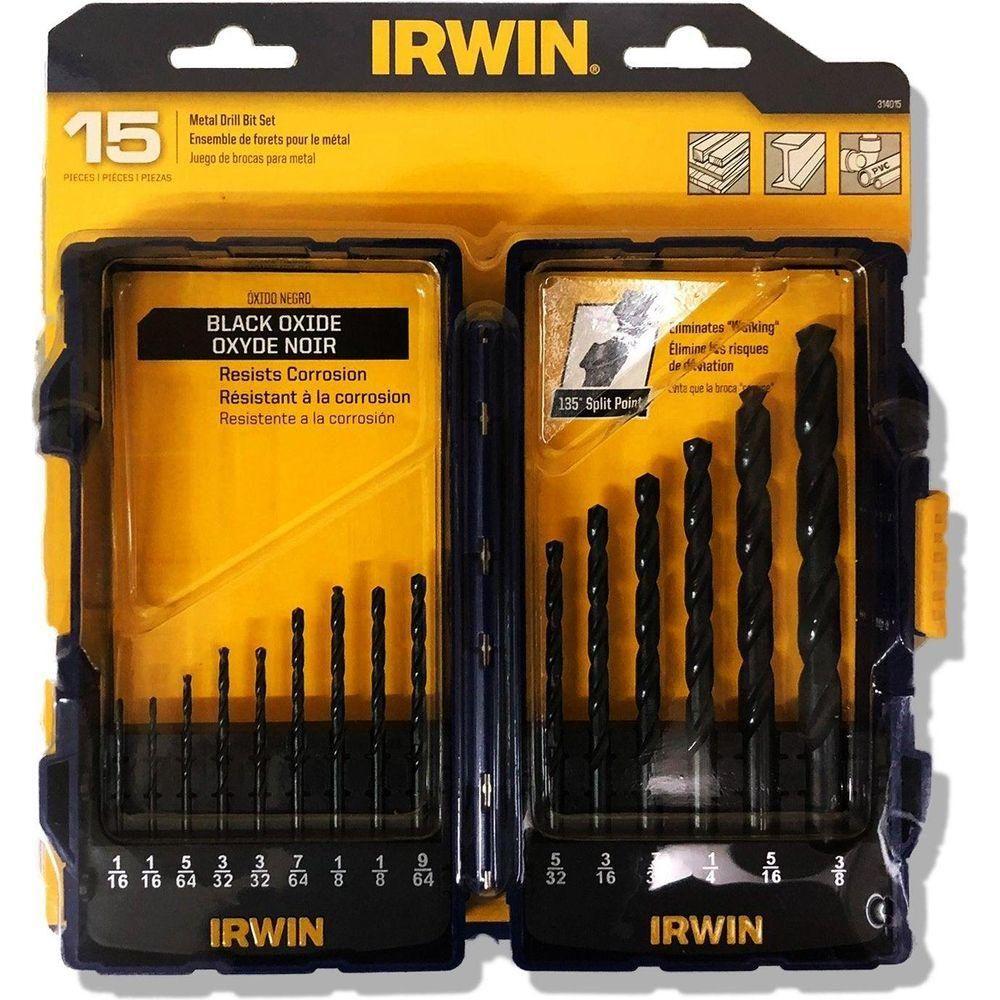 Irwin 314015 Black Oxide Metal Drill Bit Set (15pcs) - Goldpeak Tools PH Irwin Irwin 314015 Black Oxide Metal Drill Bit Set (15pcs) - Goldpeak Tools PH Irwin